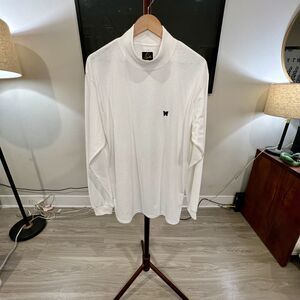Needles - Long Sleeve Mock Neck Poly Jersey Tee NWOT - White